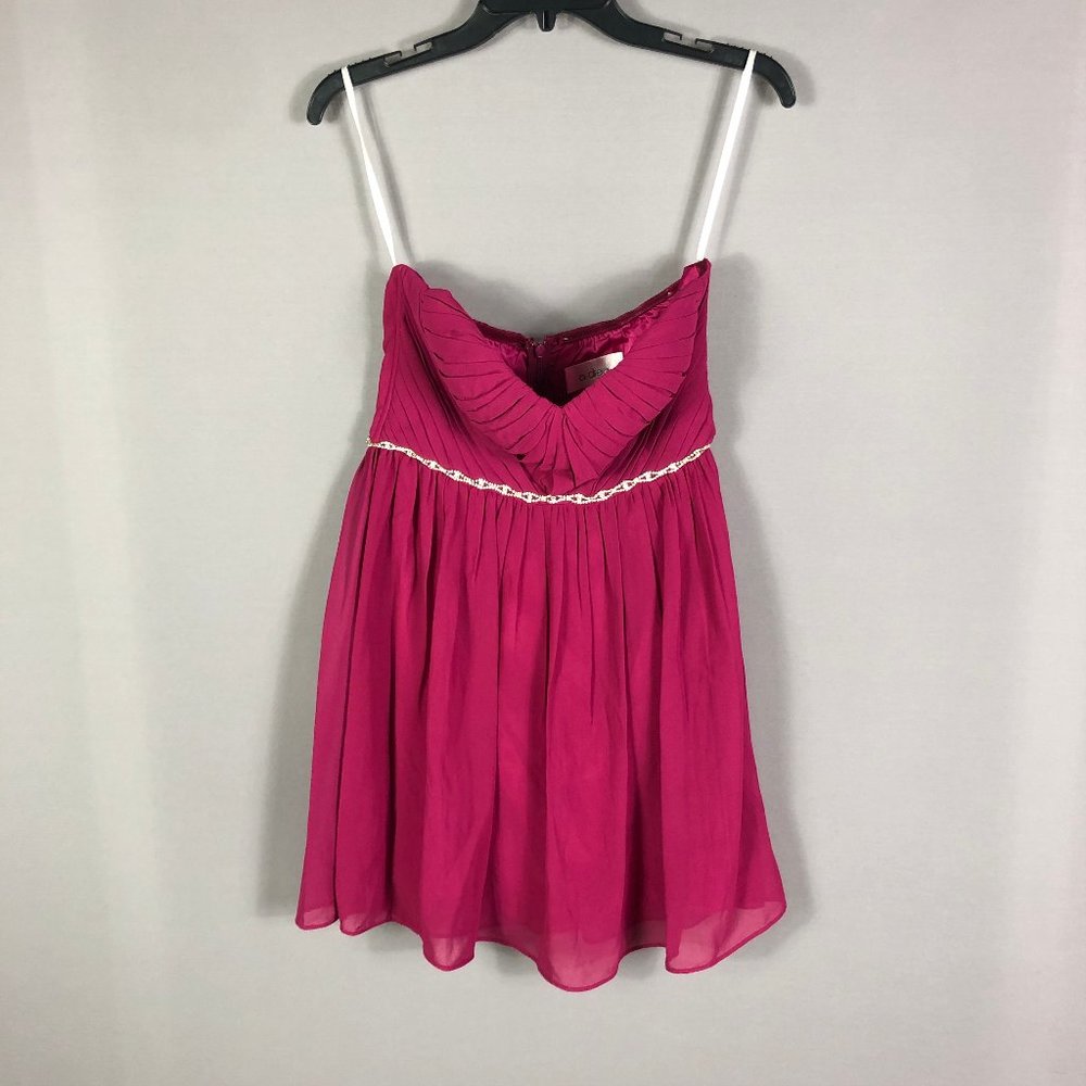A. Drea Pink Diamond Waist Embellished Starpless Mini Dress Size Small
